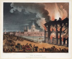 ロンドンの火事」。 作： Unbekannt