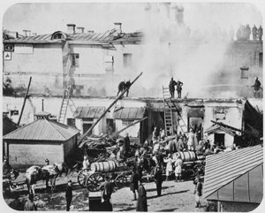 1872年にロシアのモスクワで火災 作： Unbekannt