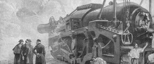 111トン砲の発砲... 1887年6月、ウールウィッチで1901年。 作： Unbekannt