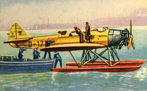 最初のカタパルト郵便配達、1929年、1932年。 作： Unbekannt