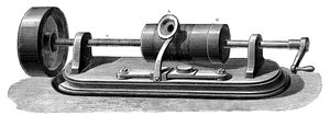 エジソン蓄音機c1877 c1880の最初のモデル。