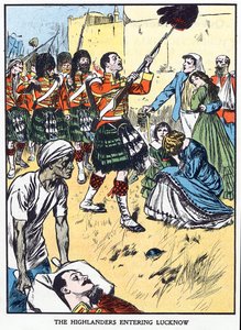 1857年9月25日、インドの反乱、ラクナウの最初の救済 作： Unbekannt