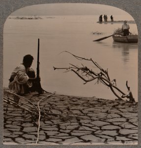 死海の漁師：海岸の亀裂を示す、c1900 作： Unbekannt