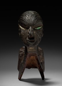 釣りカヌーの船首、1800年代。 作： Unbekannt