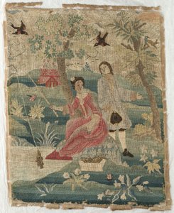 フィッシングレディ、1700年代。 作： Unbekannt