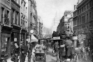 ロンドンのソールズベリーコートの向かい側から見たフリートストリート、1880年1926〜1927年 作： Unbekannt