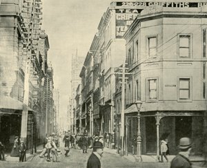 フリンダースレーン、メルボルン、1901。 作： Unbekannt