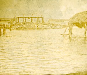 洪水、ラムスカペル、ベルギー、c1914-c1918