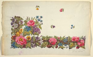 プリントテキスタイルの花柄デザイン 作： Unbekannt