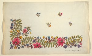 プリントテキスタイルの花柄デザイン 作： Unbekannt
