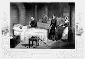 Scutari、c1860の病院でフィレンツェナイチンゲール 作： Unbekannt