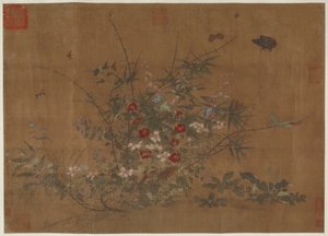 花と昆虫、明王朝、15世紀。 作： Unbekannt