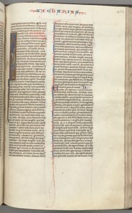 フォル。 365r、ザカリア、歴史的イニシャルI、ザカリアは巻物を持って立っている、c。 1275-1300。 作： Unbekannt