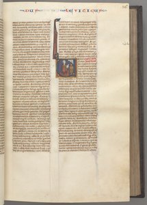 フォル。 36r、レビ記、歴史的な最初のV、モーゼスが祭壇に犠牲の子羊を捧げる、c。 1275-1 作： Unbekannt
