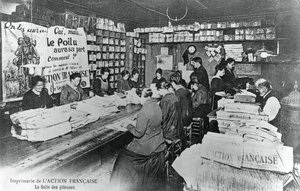 折りたたみ機械室、LActionフランセーズ新聞の印刷物、パリ、1917 作： Unbekannt