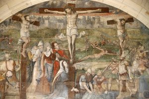フォントヴロー（フォントヴロー）修道院の章の家の絵：1563年頃にトマス・ポットが描いた復活の絵、フランス、フォントヴロー 作： Unbekannt