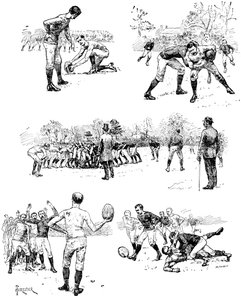 サッカーのスケッチ、1887 作： Unbekannt