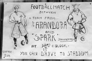 サッカーの試合ポスター、ハンメルフェスト、ノルウェー北部、1929 作： Unbekannt