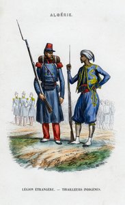 外国人兵士とネイティブの狙撃兵、アルジェリアのフランス軍