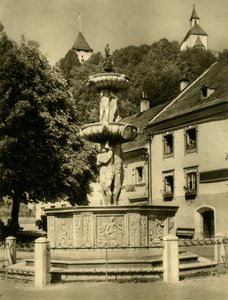 噴水、フリーザッハ、オーストリア、c1935。 作： Unbekannt