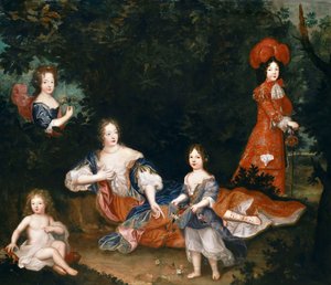 フランソワーズアテナドロシュシュアール、モンテスパン侯爵1640〜1707年とその子供たち 作： Unbekannt