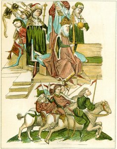 フレデリック1世は、Richentalsのイラスト入りクロニクルから、イラストのブランデンブルグコピーを受け取ります。 1440 作： Unbekannt