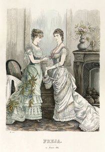 Freja-イラスト入り北欧ファッション誌1881年、イラストNo.6 作： Unbekannt