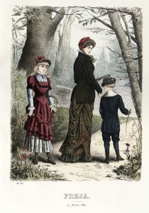 Freja-イラスト入り北欧ファッション誌1881年、イラストNo.8 作： Unbekannt