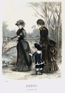 Freja-イラスト入り北欧ファッション誌1882年、イラストNo.21 作： Unbekannt