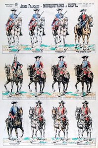 17世紀19世紀フランスの陸軍、騎兵銃士 作： Unbekannt