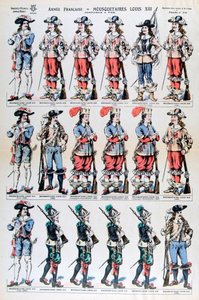 フランス軍、ルイ13世の銃士、17世紀19世紀 作： Unbekannt