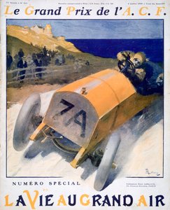 フランスグランプリ、雑誌「ラヴィオグランエア」の表紙、1908年