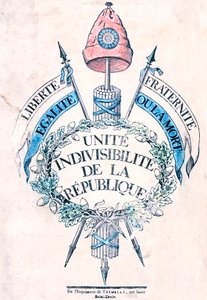 1789年フランス革命：共和国の寓意的な紋章 作： Unbekannt