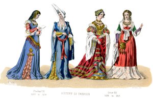 フランスの衣装：シャルル8世、ルイ12世、1882年 作： Unbekannt