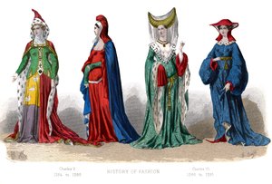 フランスの衣装：シャルル5世、シャルル6世、1882年