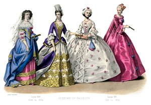 フランスの衣装：ルイ14世、ルイ15世、1882 作： Unbekannt