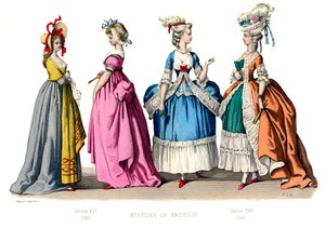 フランスの衣装：ルイ16世、1882年 作： Unbekannt