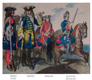 フランスのミリタリードレス、1704年 作： Unbekannt