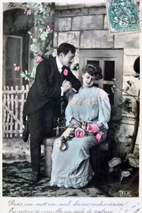 フランスのロマンチックなポストカード、c1900 作： Unbekannt