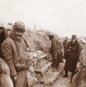 塹壕のフランス兵、フランス北部ペルテス、c1914-c1918