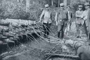 ガスボンベを持つフランスの兵士、第一次世界大戦、1915