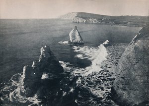 淡水湾-アーチ型の岩を示す。1895 作： Unbekannt