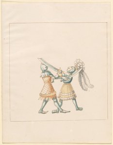 Freydal、マクシミリアン1世皇帝の馬上槍試合とトーナメントの本：戦闘...プレート154、c1515。 作： Unbekannt