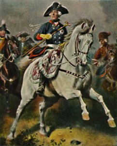 フレデリック大王1712-1786は戦いの王として。 -カンプハウゼンによる絵画、1934年。