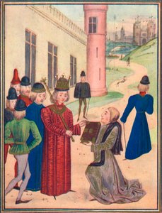 1395年、1905年にフロワサールがリチャード2世に愛の詩集を贈呈 作： Unbekannt