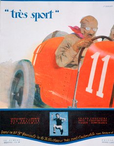 雑誌Tres Sportの表紙イラスト、1922年7月 作： Unbekannt