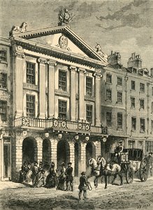 1881年のオールドドルリーレーン劇場の正面。 作： Unbekannt
