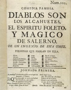 Diablos son los alcahuetes, el espiritu foleto, y magico de Salerno "の扉絵。 作： Unbekannt