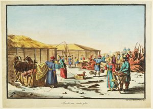 冷凍肉市場、1818年頃 作： Unbekannt