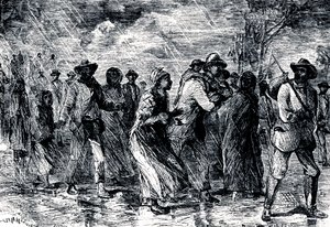 地下鉄道を経由してメリーランド州からデラウェア州に逃亡する逃亡奴隷、1850年から1851年